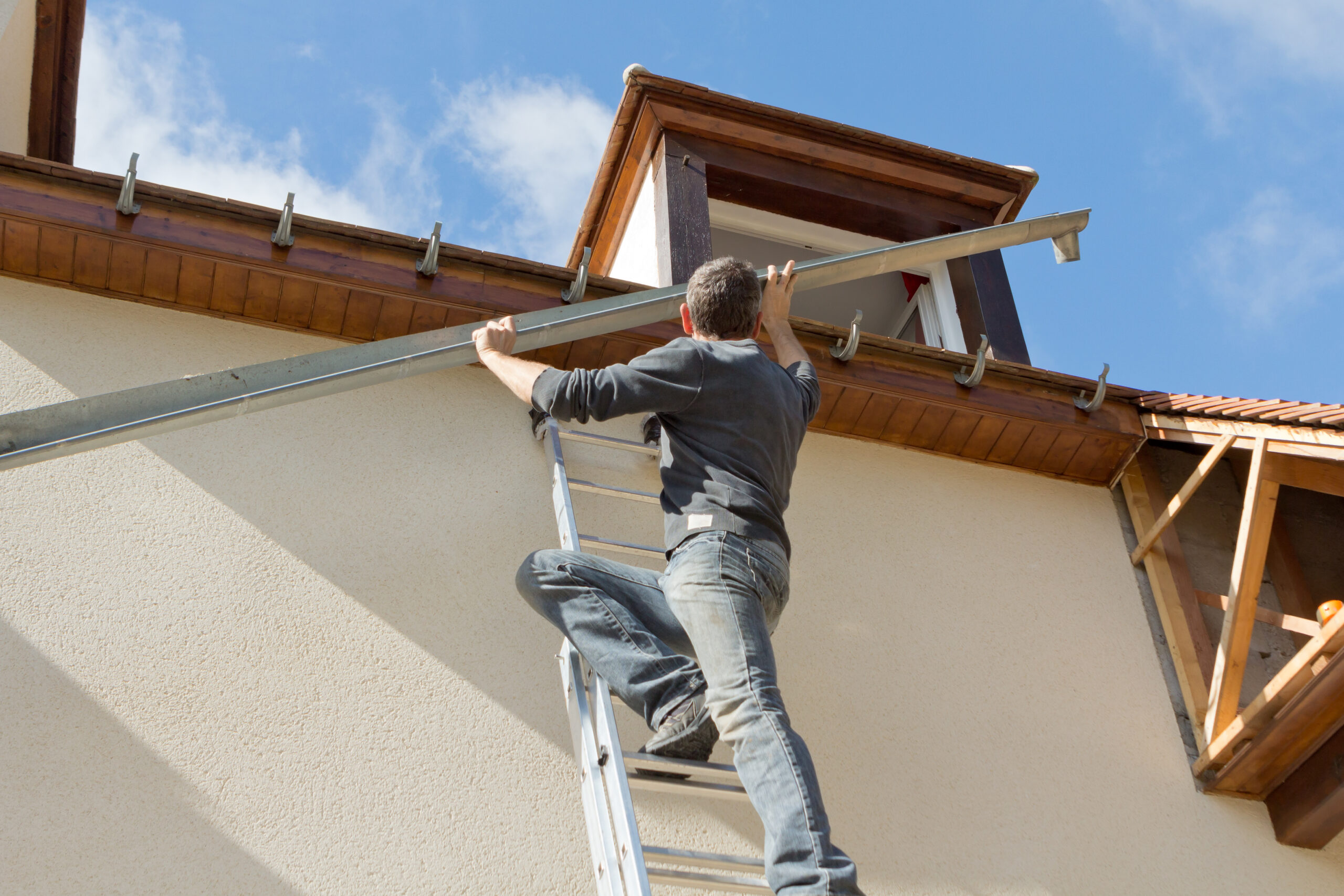 Roofing work in progress